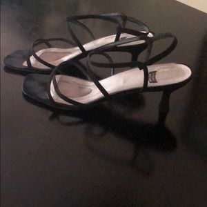 Stuart Weitzman Black Strappy Sandals